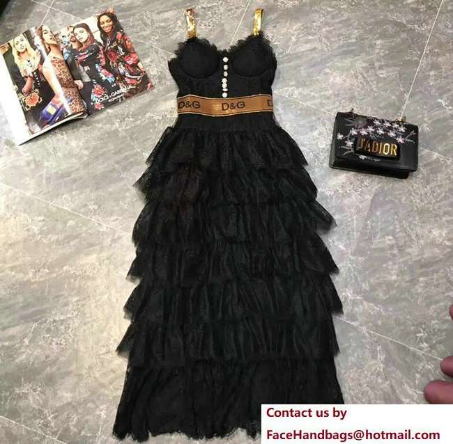 Dolce & Gabbana Long Dress Black 2018